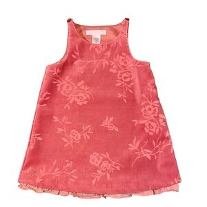 Janie and Jack Glistening Gems Floral Velvet Sleeveless Dress 6-12 months